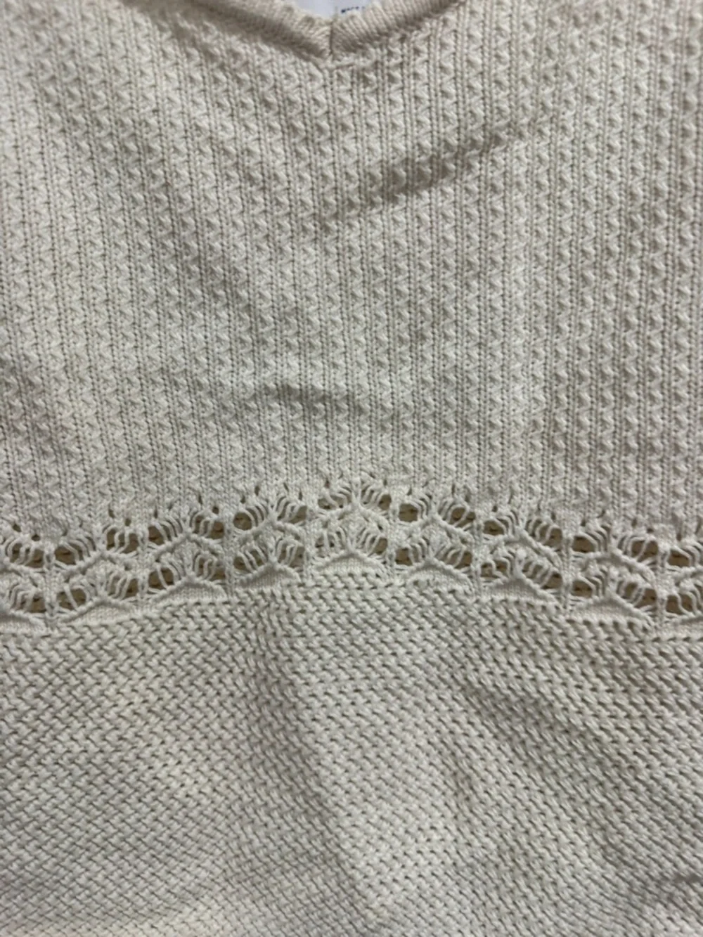 Old Navy Cream Knit Cropped Tank Top XL - Picture 6 of 7